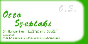 otto szeplaki business card